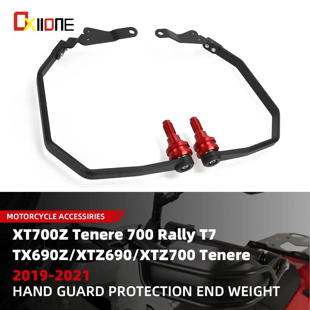 

New For Yamaha XTZ700 Tenere XT700Z Tenere 2019 2020 2021 T7 Motorcycle Hand Guard Protection Bracket Handlebar End Weight Kits