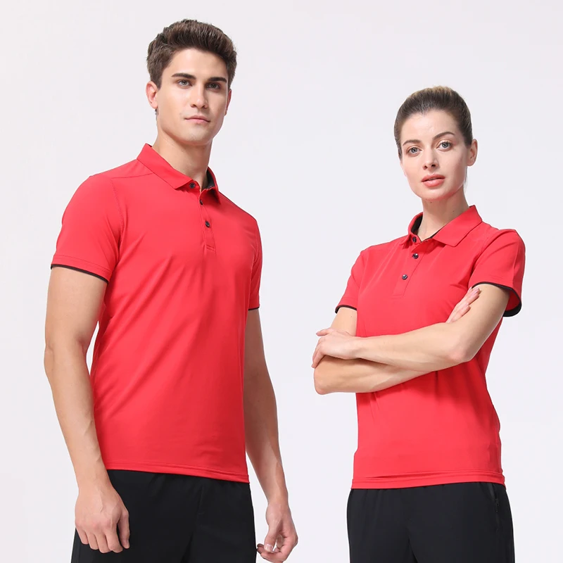 Men's Golf Shirts Summer Sports training Tops Golf Women Wear Short Sleeve T-Shirts Breathable Polo Shirts
