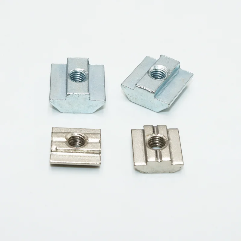 T-Slot Nut and Stainless Steel Hex Socket Screw 20/30/40 Profiles Thread Square Hammer Sliding T-Nut for 3D printer CNC Machines