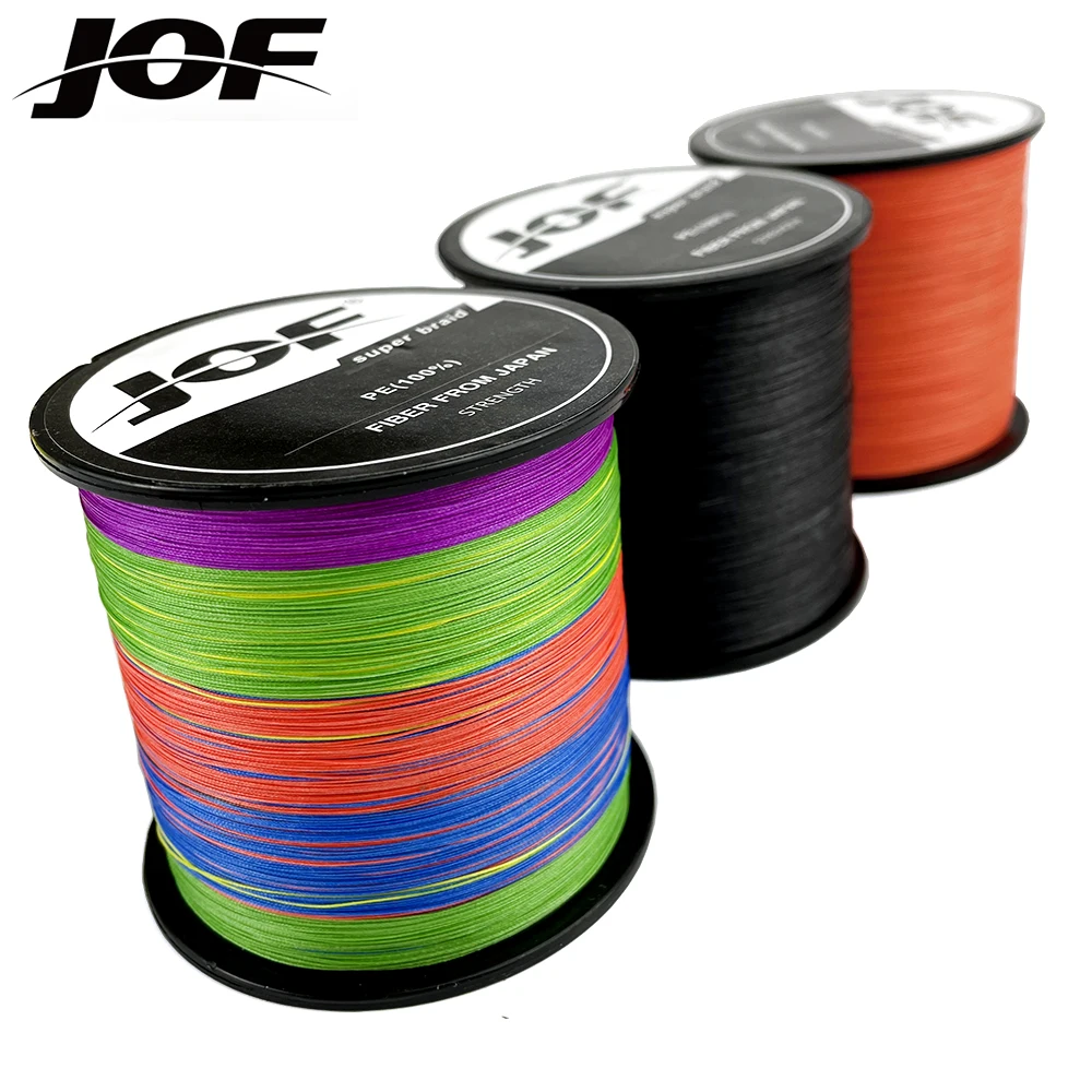 JOF 8 Strands PE Fishing Line 300m/500m/1000M Braided PE Line Super Strong Multifilament Fishing Line Trout 0.14-0.5mm Lure Wire