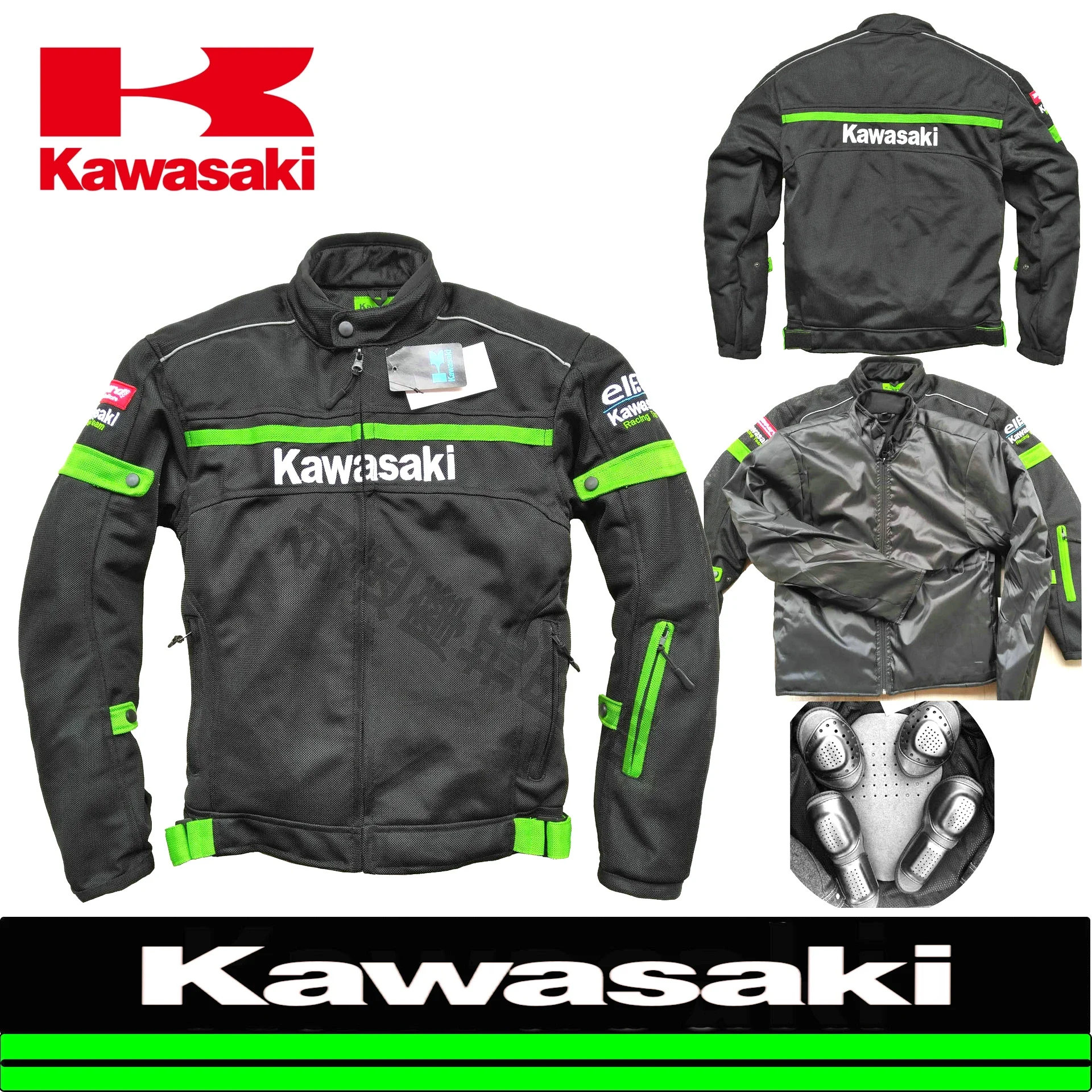 

Новинка Kawasaki костюм для езды на мотоцикле по бездорожью на весну, осень, летний мужской костюм для езды на мотоцикле Противоударная одежда