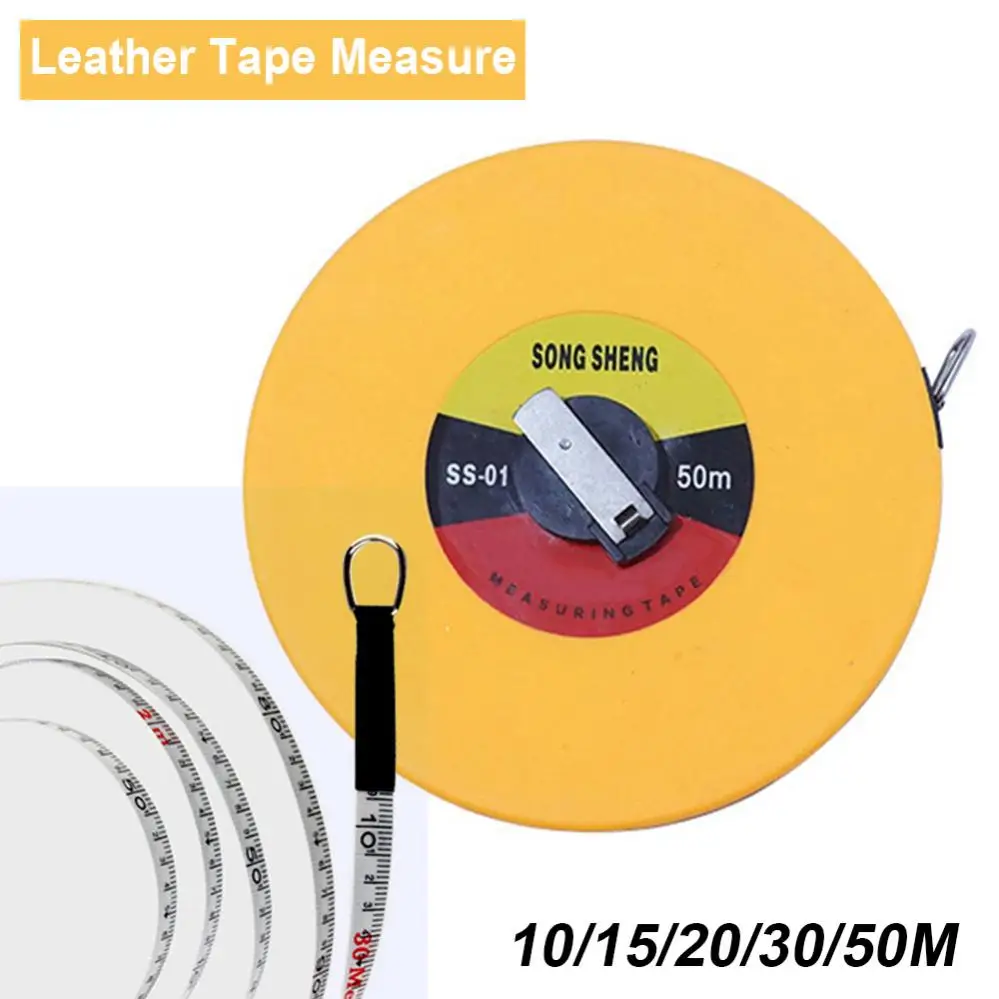 Tape Measure,Measuring Tape 10/15/20/30/50M Tape Measure Circular Glass Fiber Leather Tape Carpenter Metric Measuring Meter Measure Woodworking Tool