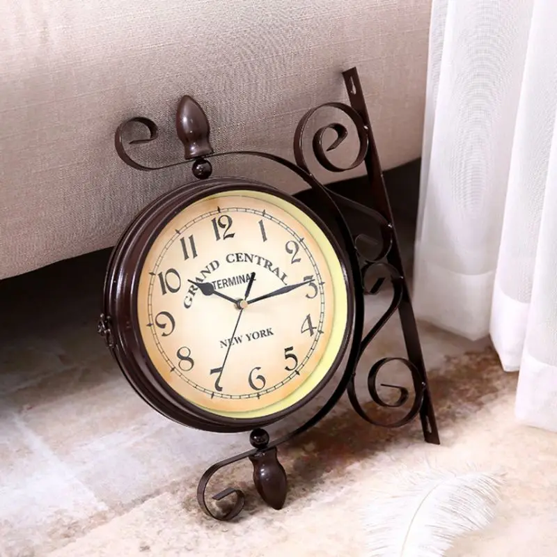 European Vintage Double Sided Wall Clock wall clock