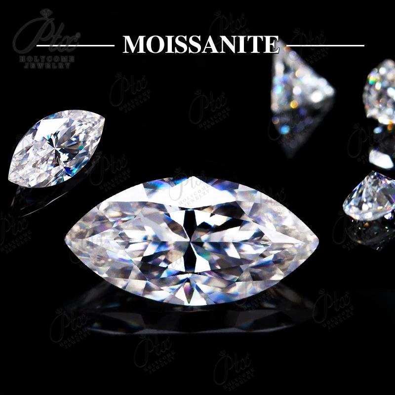0,05-10CT Moissanit-Stein Marquise D Farbe VVS1 mit GRA-Zertifikat DIY Ring Halskette Ohrringe Hauptmaterialien Perlen Charms Top – Detail 2