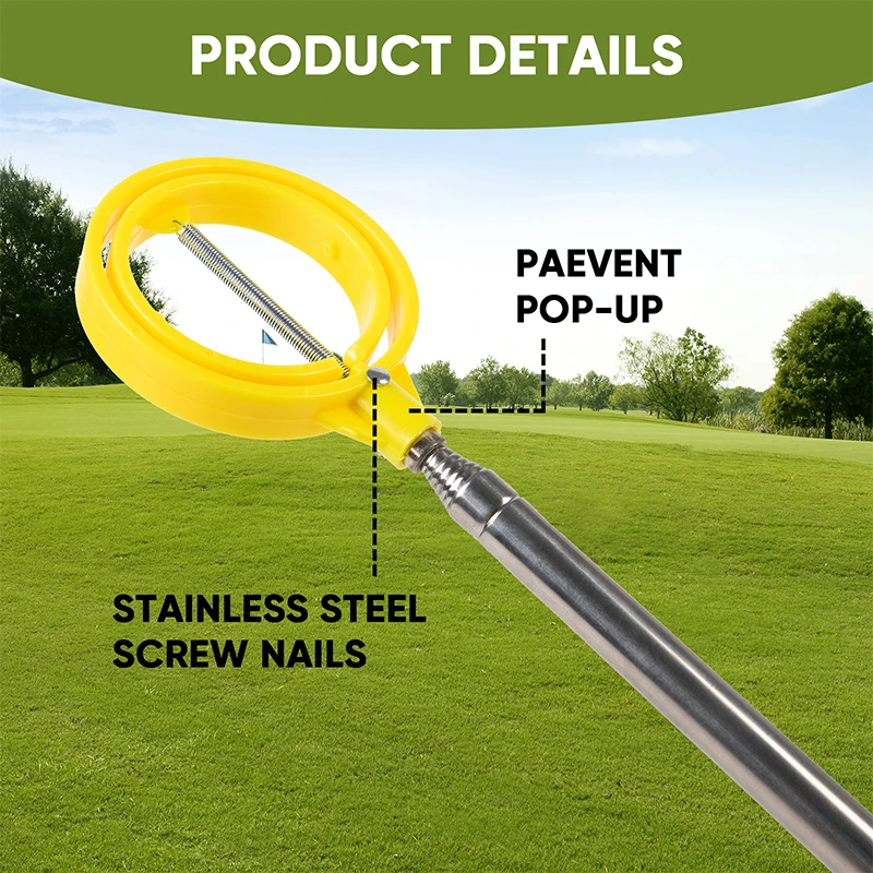 Telescopic water polo dog with spring release head ball winding tool golf belt grasping tool golf accessories men's golf gift 3