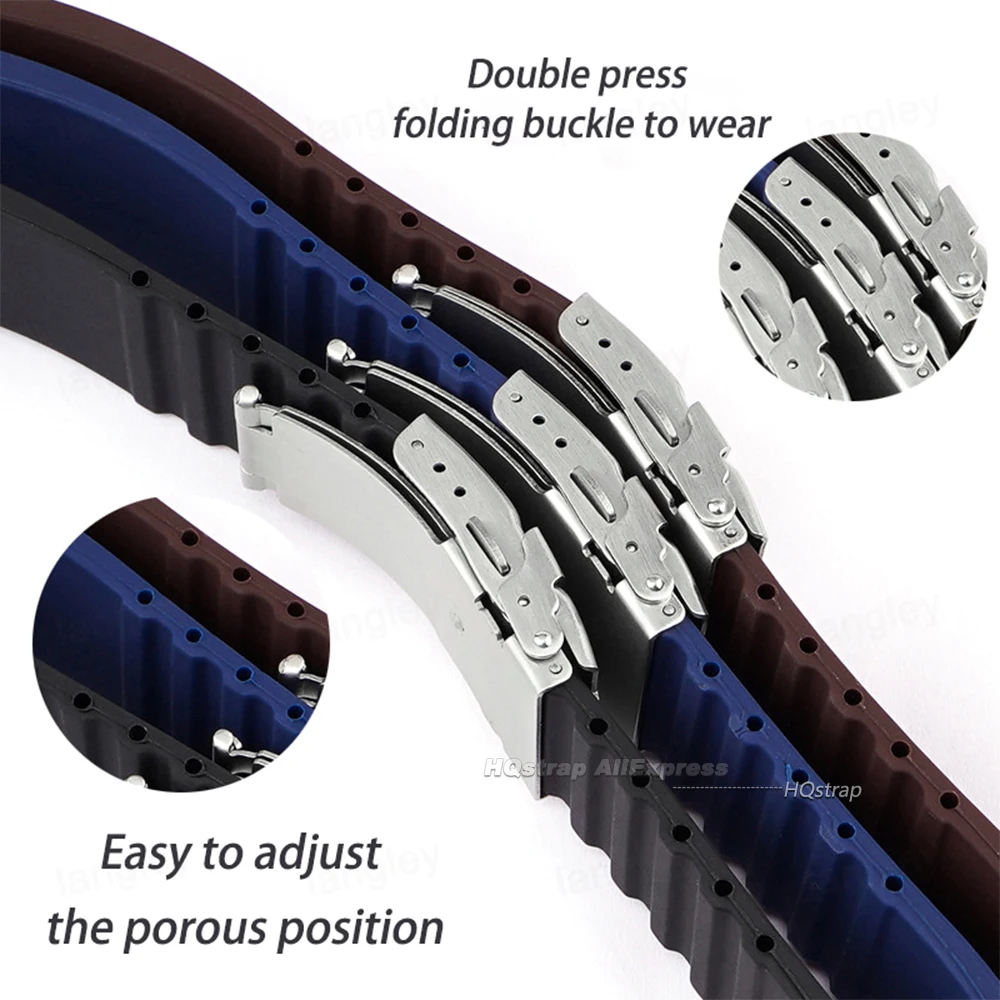 Universal Waterproof Sports Silicone Watch Band - Premium Rubber Strap