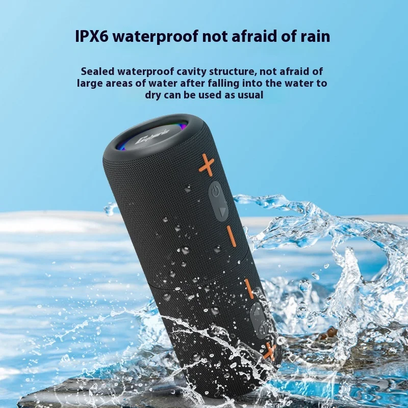 New Portable Separation Bluetooth Speaker, Wireless Led Lights Outdoor Subwoofer Card Desktop Small Stereo