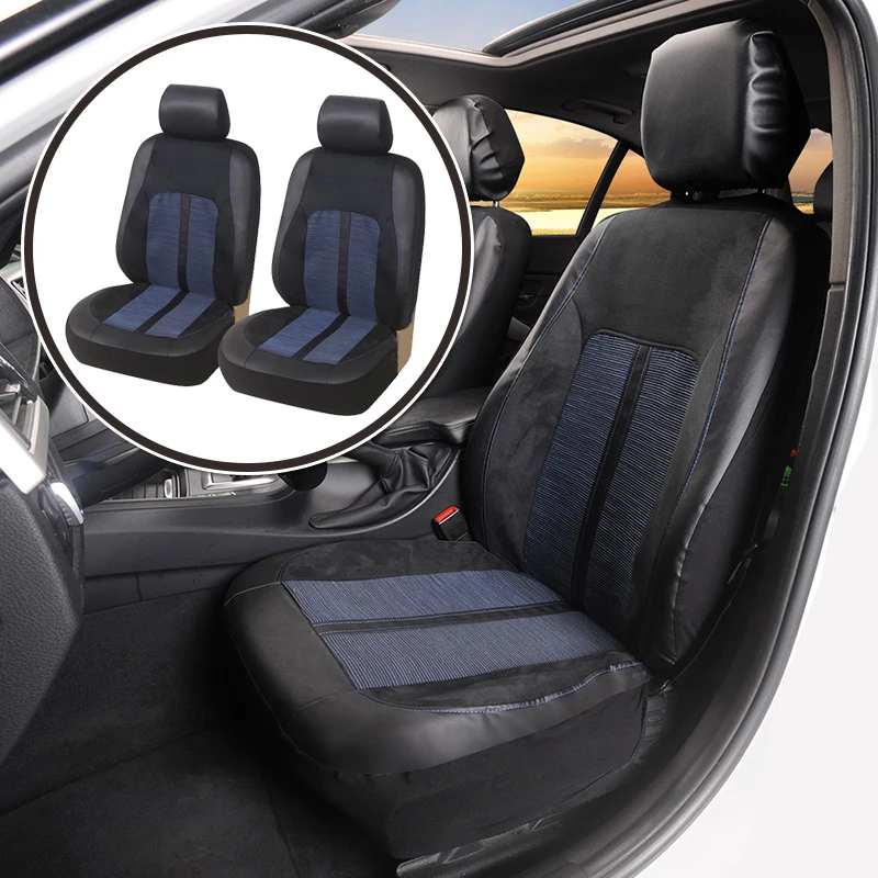 

Universal Fashion Car Seat Cover Blue Jacquard Suede Leather Comfortable Breathable Fabric Made Of Car Cover Car Interior