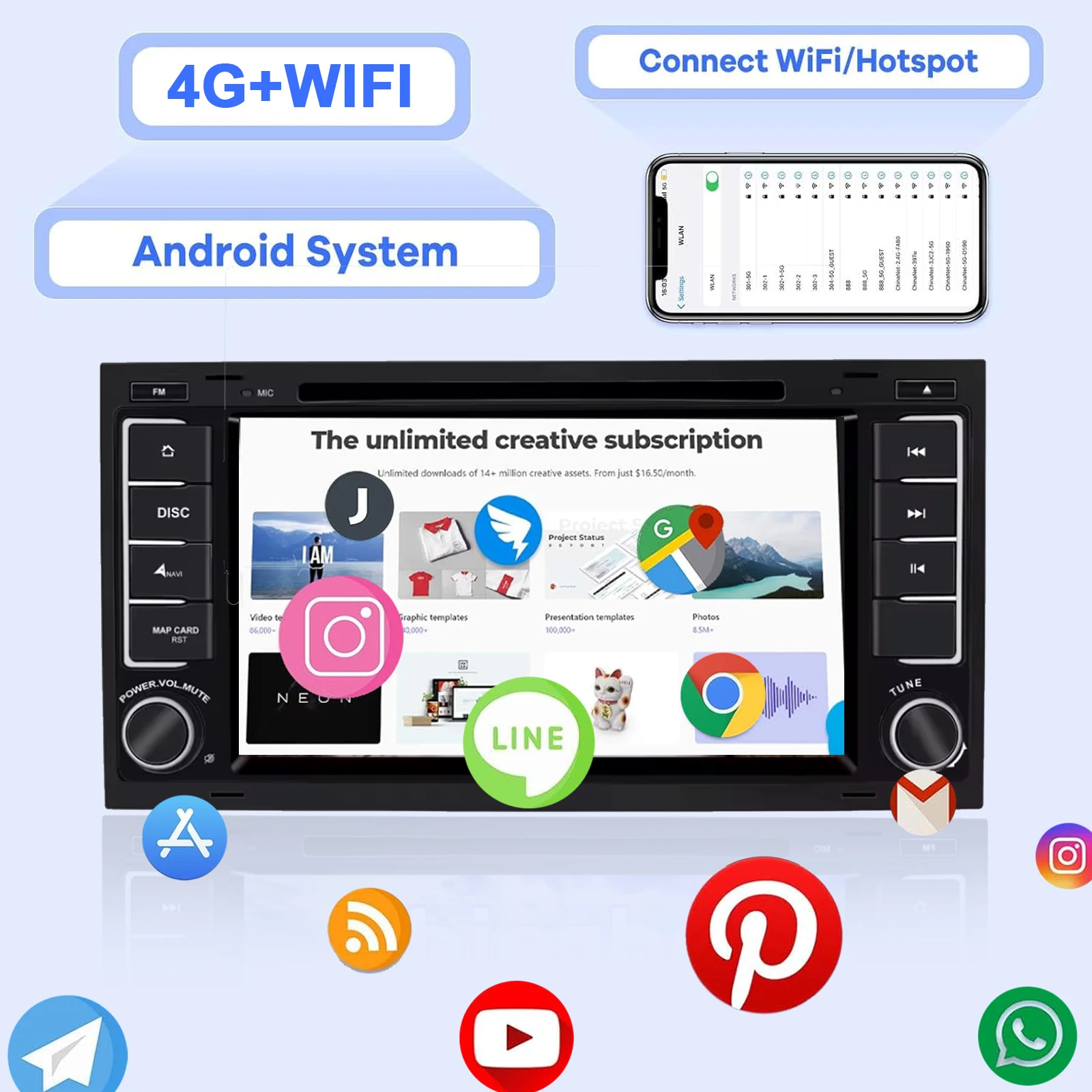 Android Car Radio for VW Volkswagen Touareg T5 Transporter Multimedia Player Sup