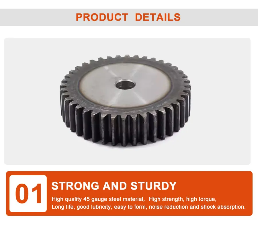 2,5 Mod Stirnrad 2,5 m 10/11 Zähne Bearbeitungsloch Flachzahnrad 45 Stahl Stirnrad Dicke 25 mm – Detail 5