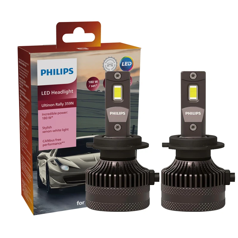 ตัวเลือกสินค้า หลอดไฟ LED กำลังสูง Philips 15000lm แสงขาว 6500K สำหรับรถยนต์ H4/H7/H8/H11/HB3/HB4/H19/HIR2/H1