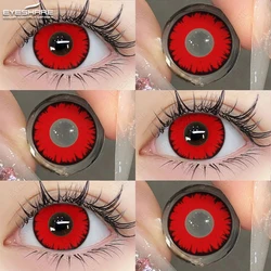Vibrant Blue Anime Cosplay Halloween Contact Lenses (RED - FLAME)