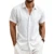 119156-f5071c.jpg Men's Cotton Linen Shirts Essential Comfortable Casual Lightweight Short Sleeve