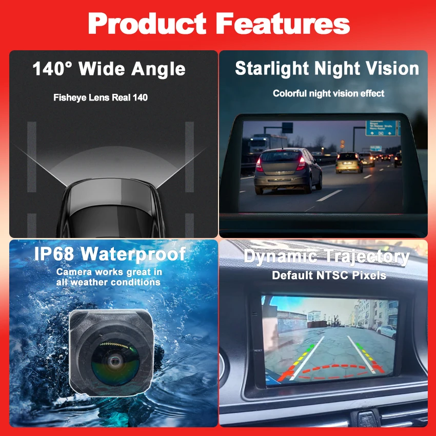 HD CCD 1080*720 트렁크 핸들 후면보기 카메라 Ford B-Max Bmax 2012 2013 2014 2015 2016 2017 자동차 역방향 주차 모니터
