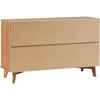 Modern Solid Pine Wood 6-Drawer Dresser with Metal Handles and Generous Storage Space, 52 Inch, Caramel Finish 3