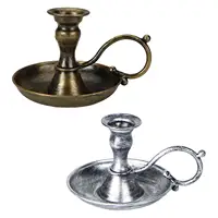 Retro Handheld Candlestick Holder European Style Candle Stand for Holiday 2
