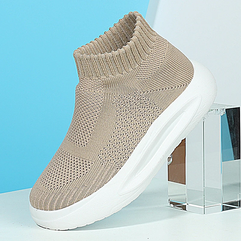 Kids Sneakers Boys Girls Running Sneakers Walking Light Breathable Mesh Casual Sock Shoes Non-slip Sports Boys Shoes