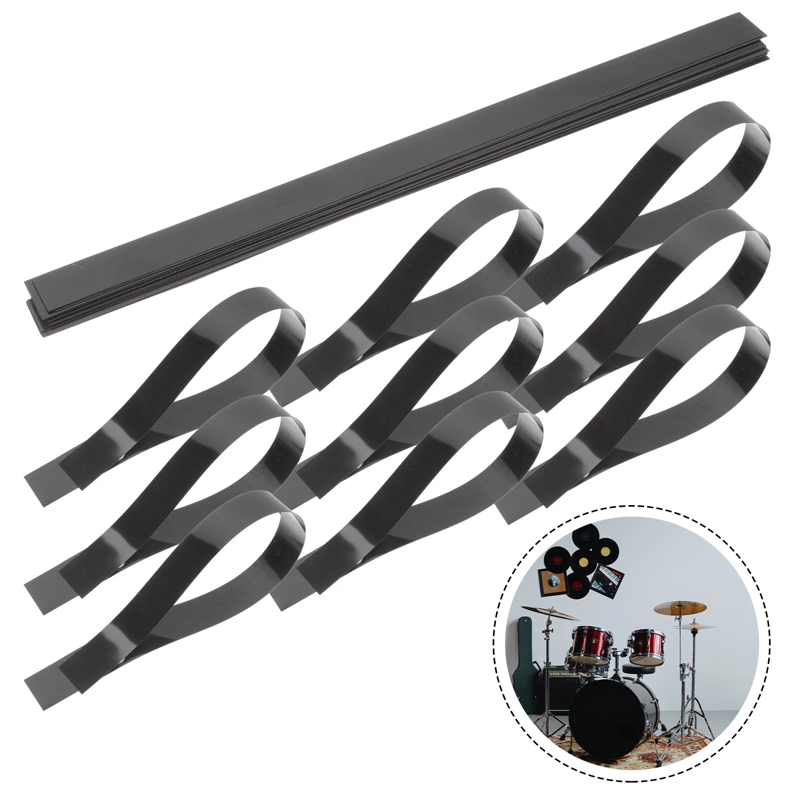 20 Pcs Snare Drum Accessories Wire Mounting Tools Belt Installation Pet Steel Ribbon