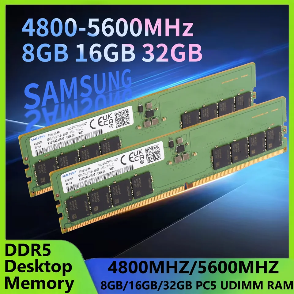 SAMSUNG DDR5 Memory RAM Desktop Memoria 8GB 16GB 32GB 4800 5600MHz