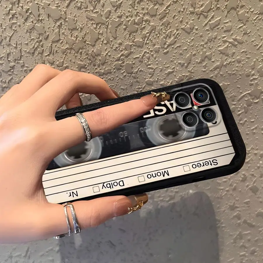 Retro Cassette Tape Black Soft Phone Cover
