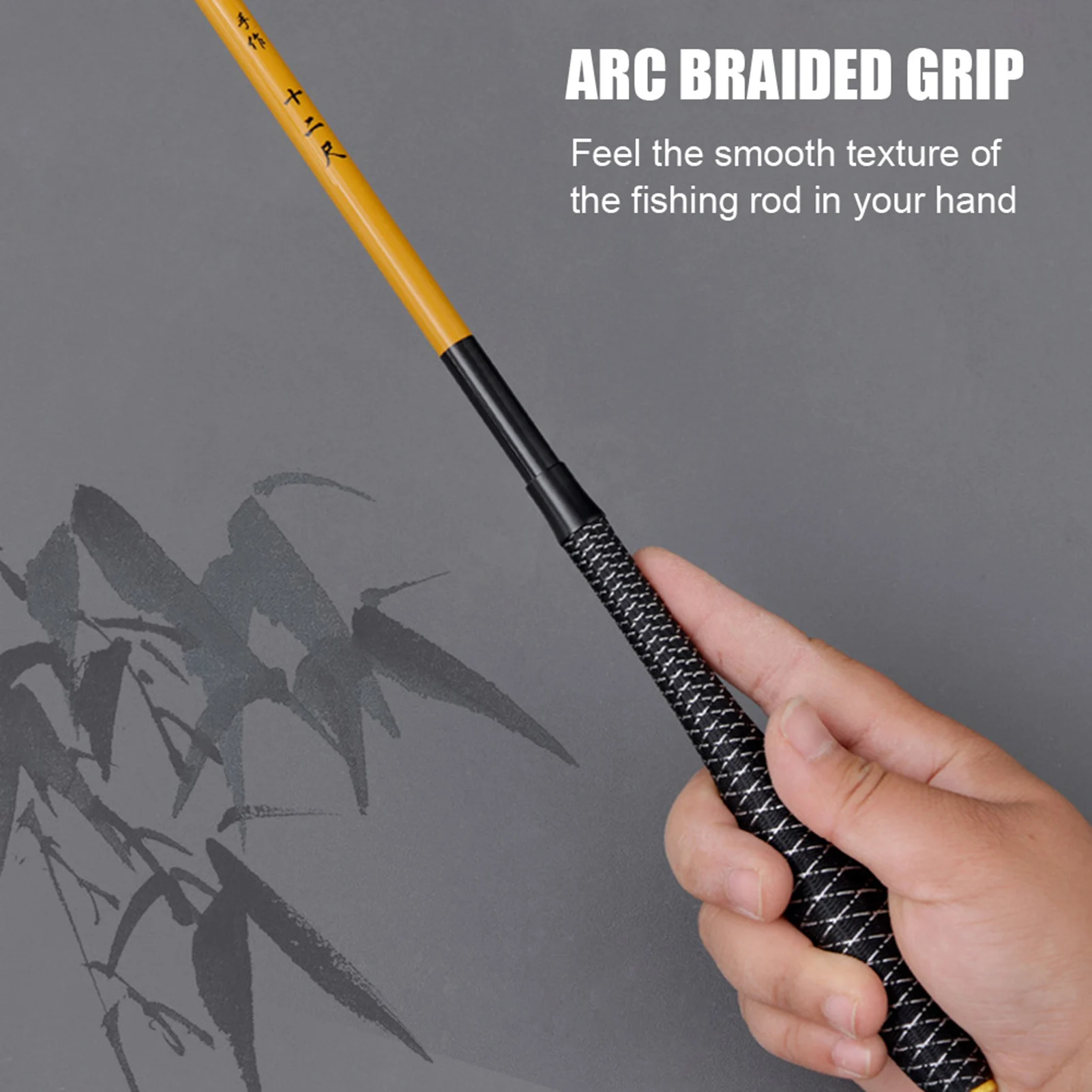 Einziehbare leichte Angelrute Ergonomischer Griff Design Angelrute zum Werfen und Angeln in der Nähe von Wasser – Detail 4
