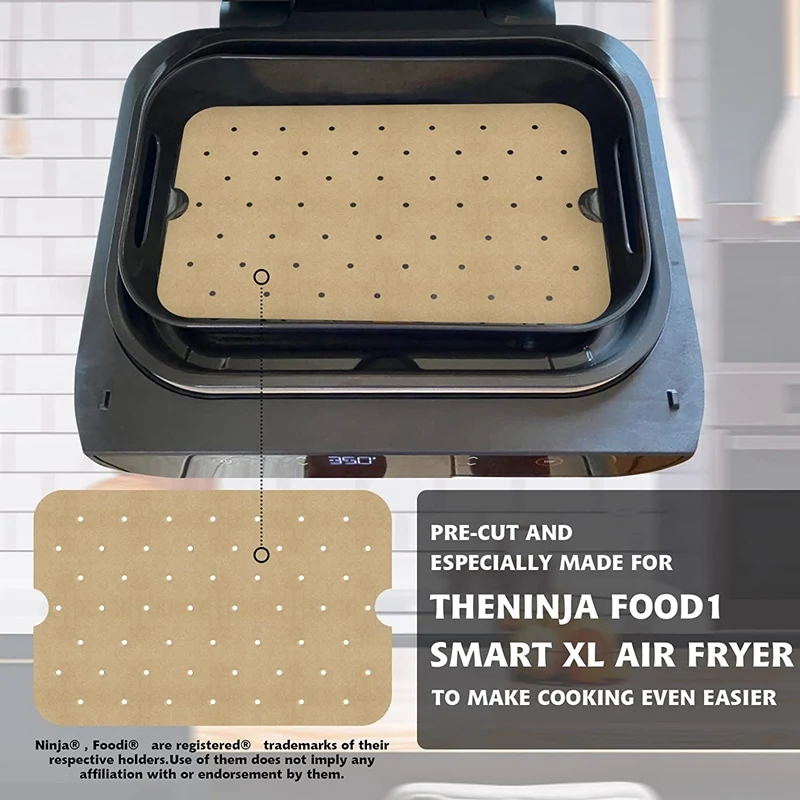 200 Pcs Air Fryer Parchment Paper Liners For Ninja Foodi XL Smart FG551 6-In-1 Indoor Grill For Ninja Foodi Accessories