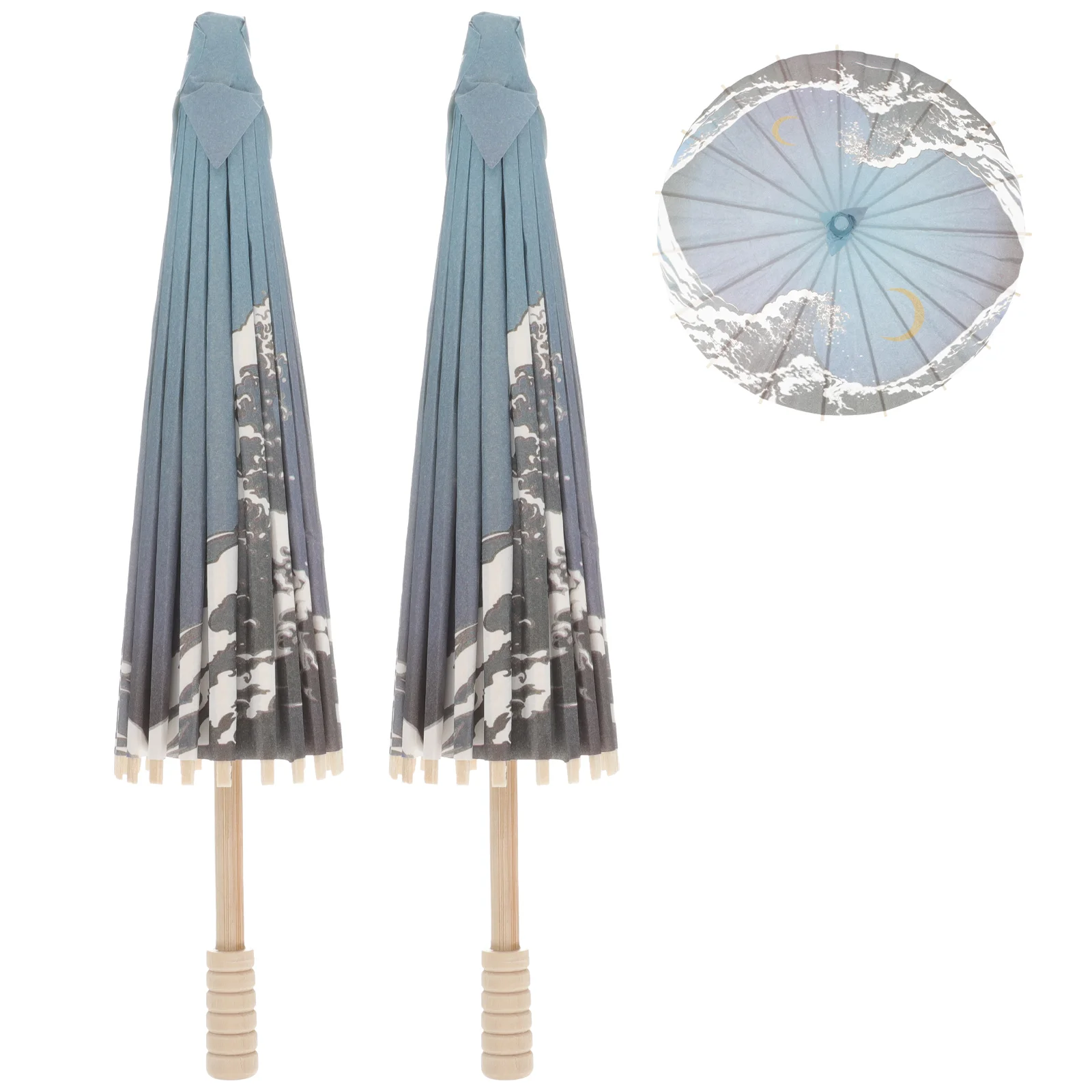 

2 Pcs Kids Clothes Japanese Paper Umbrella Delicate Photography Festival Decor Classic Unique Decorative Child