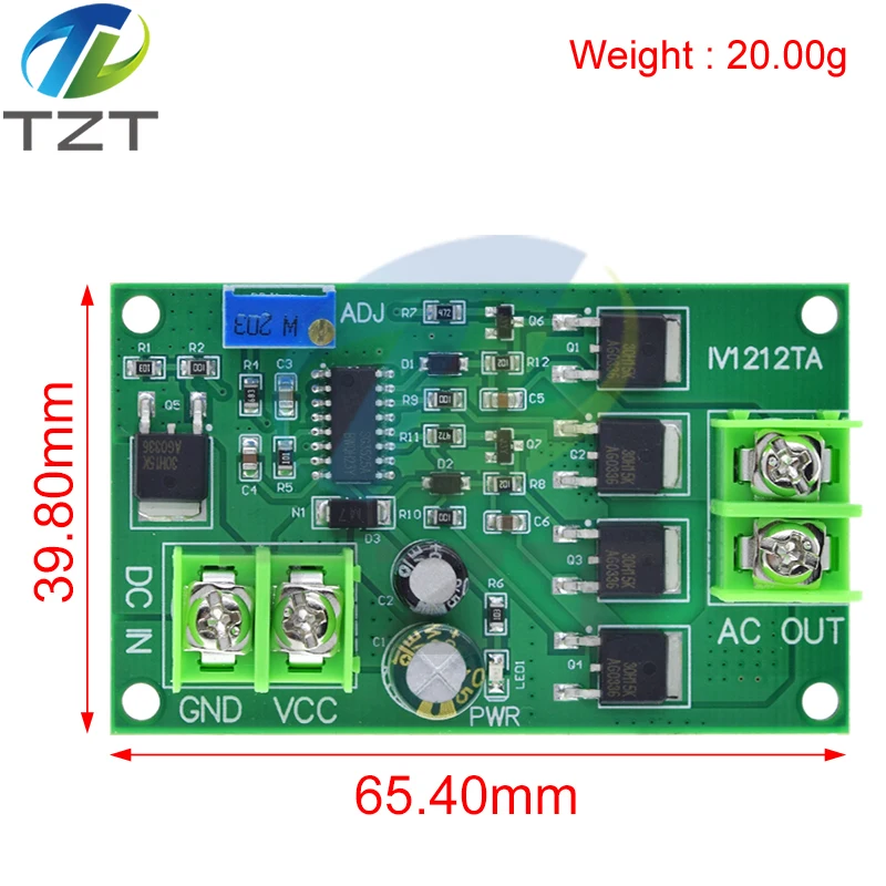 Trasformatore inverter di potenza DC-AC da 100 W DC 12V a AC 12/24V Generatore di segnale a onda quadra Regolatore di tensione Scheda convertitore di potenza - immagine 2