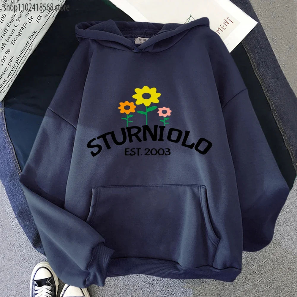 Sturniolo Triplets Hoodies Flowers Print Sweatshirt Mens Long Sleeve Casual O-neck Regular Fit Kawaii Graphic Top Women Clothing
