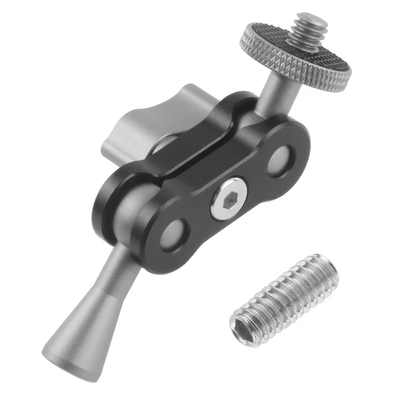 Kit Supporto JJC Con Morsetto A Doppia Testa Sferica E Braccio Magico – Per Action Cam, Smartphone E Fotocamere, Con Attacchi 1/4” E 3/8”
