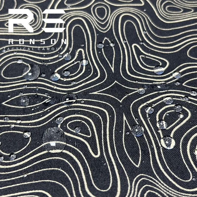 hot sale 500D nylon oxford Topography black/ Topography green camofuflage tactical fabric use for bag vest in stock