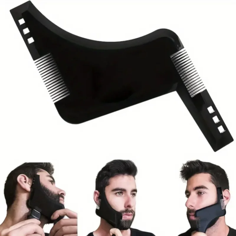 Beard Comb Beard Template Shaper Modeling Mold Sideburns Trimming Contour Tool Men's Care Comb beard comb