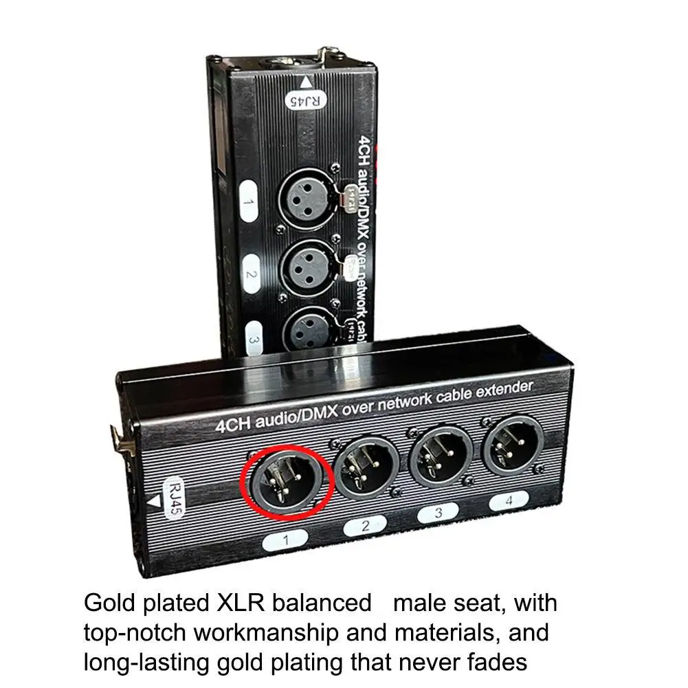 

Network Signal Extender 4 XLR Light Conversion Digital Analog To Audio Transmission Distribution Network Video Cable Box Si W1V8