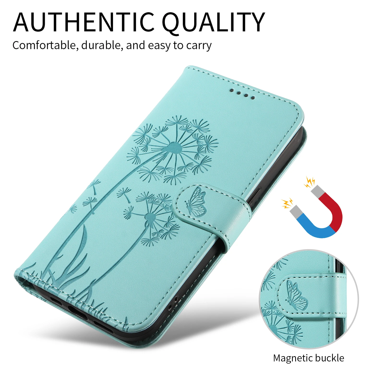 Leather Wallet Phone Case - Universal Fit