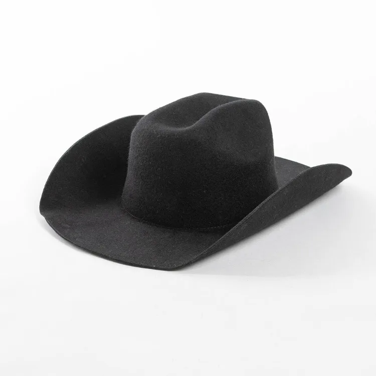 USPOP 100% Wool Cowboy Hat Unisex Wide Brim Felt Hat Solid Color Classic Fedora Style Multiple Sizes S–XL Autumn Winter