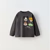 Ealy Autumn Costume Disney Long Sleeve TShirt For Boys And Girls Printing Round Neck Base Shirt Baby Cute Fashion Casual Tops 2