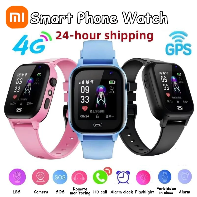 Xiaomi Kids Smartwatch 4G Wifi SOS GPS Location Video Call Analogue Card Waterproof Watch Camera Boys Girls Upgrade New Watch 1
