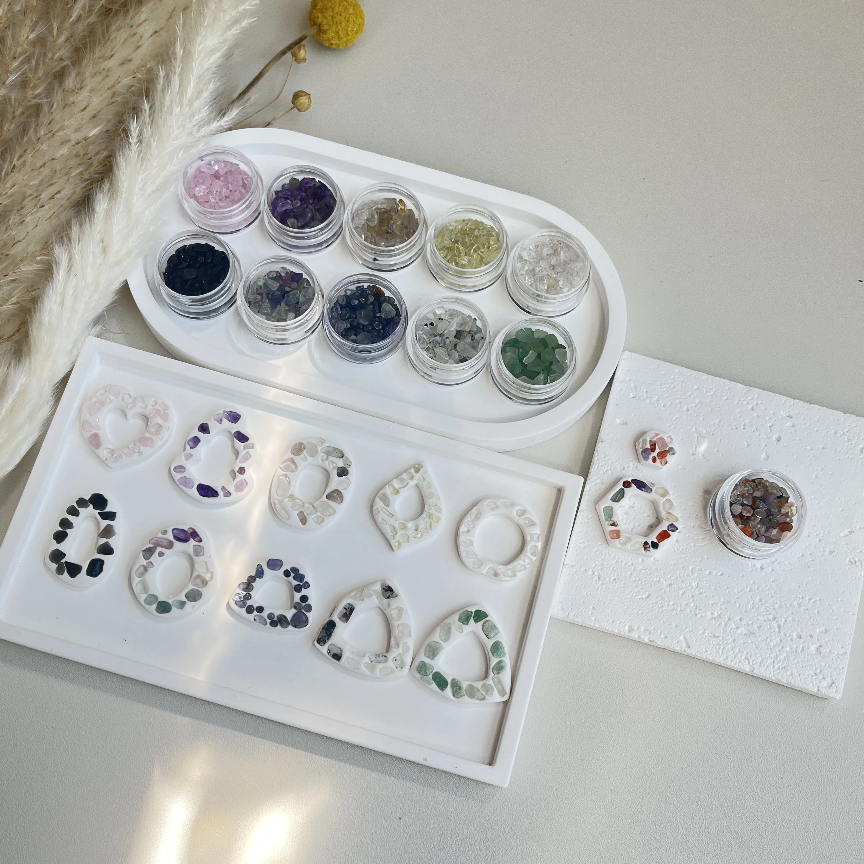 5g/Pc Tiny Shiny Different Color Diamonds Ornaments For Decorating DIY French Style Simple Polymer Earrings Jewelry Badge Gifts