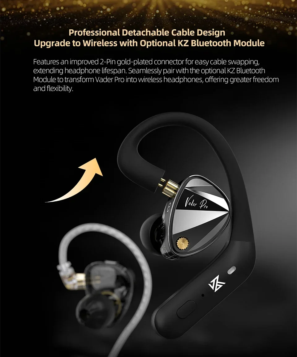 Nieuwe KZ Vadar Pro HiFi In-Ear oordopjes met 6 drivers, dynamische bas en diep geluid, professionele muziekhoofdtelefoon met 2-pins aansluiting._voghion.com