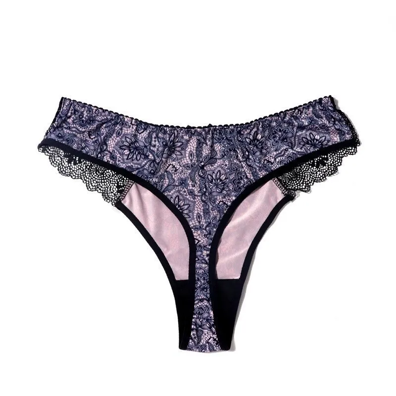 N-Gal Women's Cheeky Lace Mid Waist Floral Underwear Lingerie Brief Panty