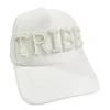 Wedding Baseball Cap Pearl TRIBE Bride MR Wedding Decoration Bridesmaid Gift Team Bachelor Party Photo Props Letter Wedding Day 4