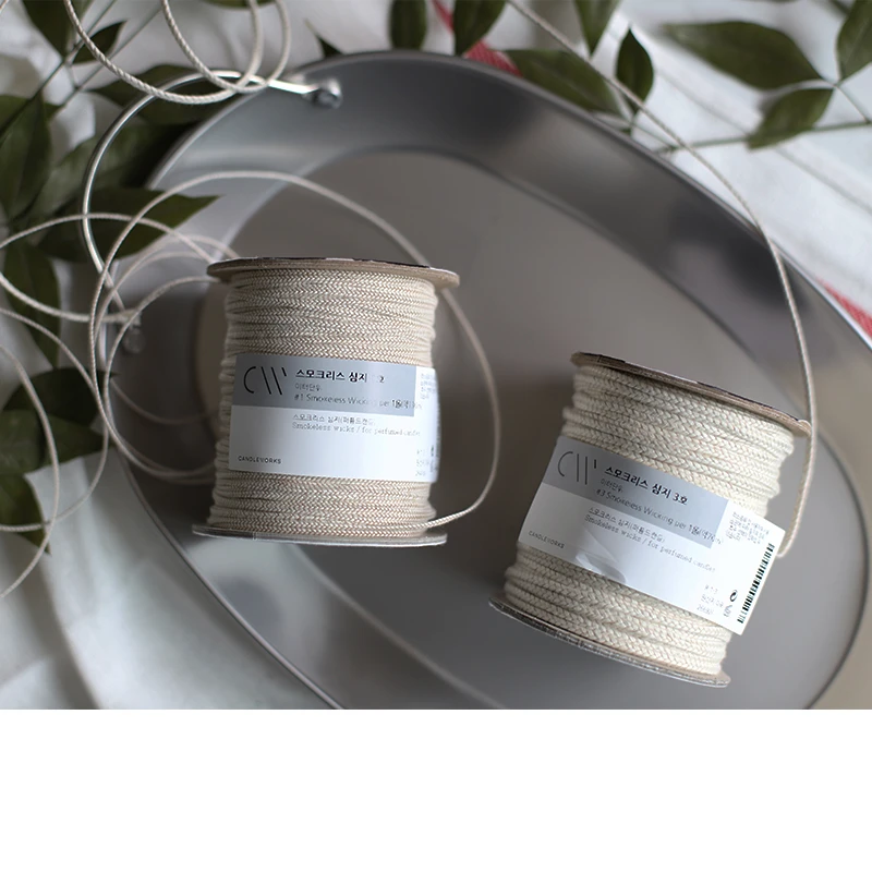 Korean Smokeless Candle Wick DIY Scented Candle Soy Wax Beeswax Make Uncoated Wick Making Supplies