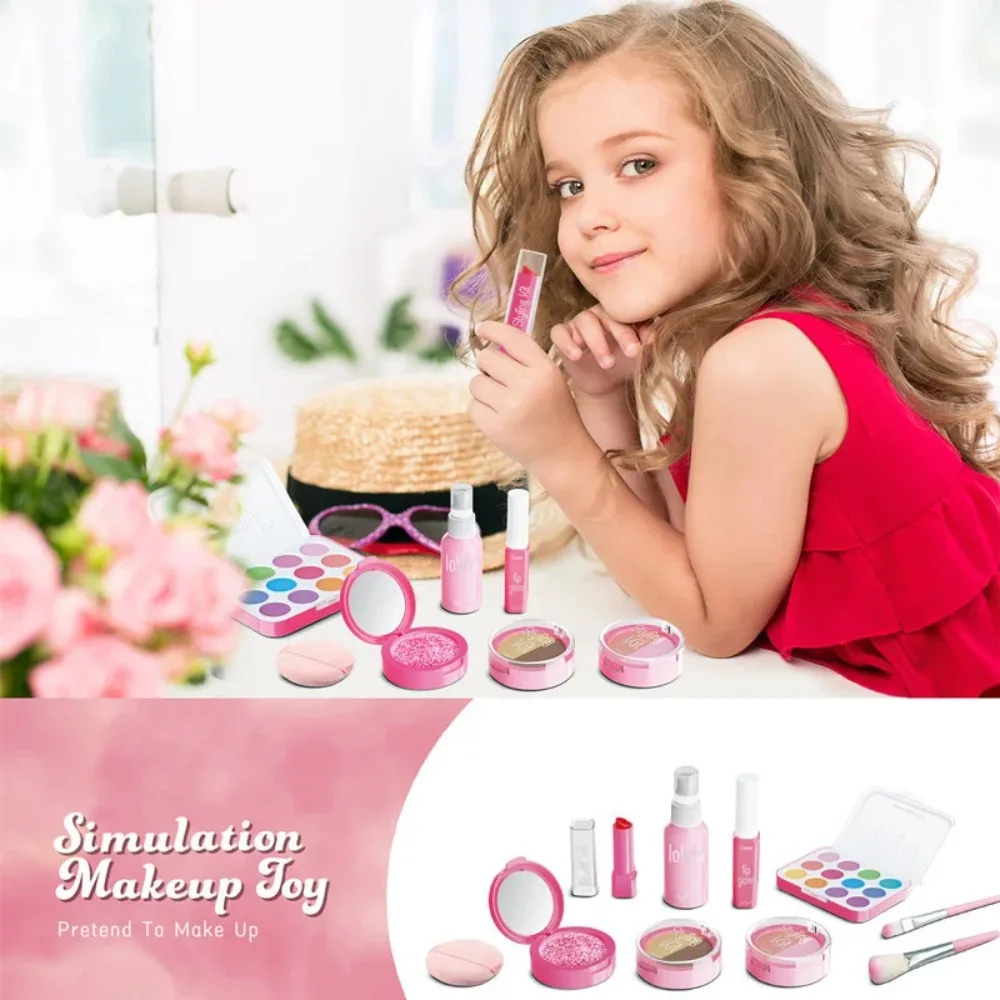 Kids Pretend Play Makeup Beauty Set For Little Girls Makeup Kit Pretend Toys Imaginative Cosmetic Set Toy For Girls