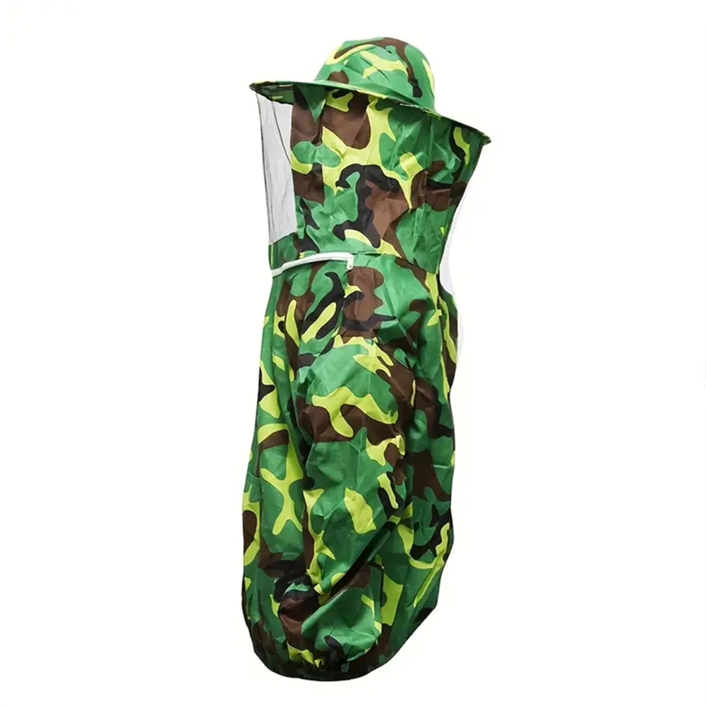 Combinaison d'apiculture de Camouflage avec voile, équipement de protection Durable, respirant et résistant aux ajustés pour les activités de maintien des abeilles en plein air, 1 pièce