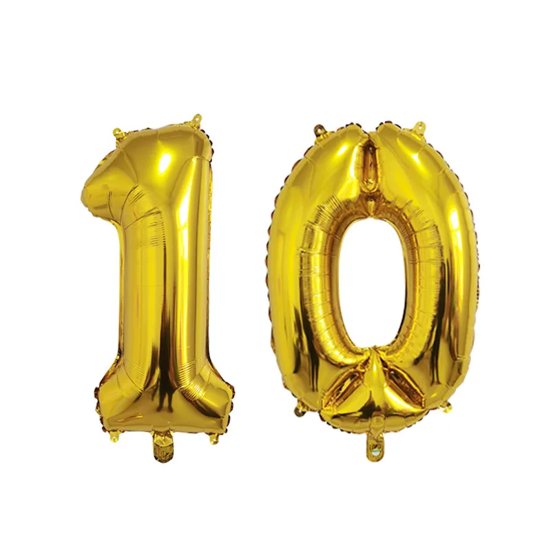 32 inch Number Figure Foil Balloons 10 20 30 40 50 60 70 80 90 Years Old Birthday Balloon Party Decoration Anniversary Supplies foil balloons,birthday balloons,birthday balloon set,party balloon set,birthday party decoration set,foil number balloons