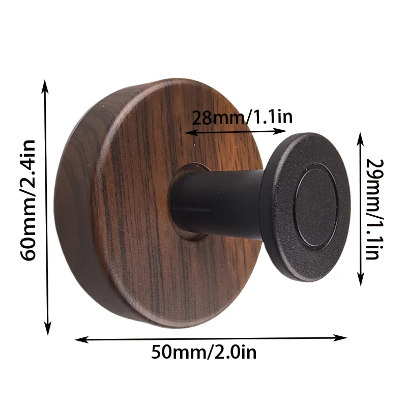 1/2 Saugnapfhaken mit Holzmaserung, robuster Wandhaken, wasserdichter Haken, geeignet für glatte Glas- oder Wandoberflächen, Hängeheber – Detail 10