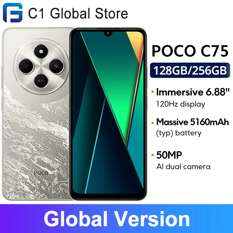 POCO C75 Versione Globale Smartphone 120Hz 6.88 