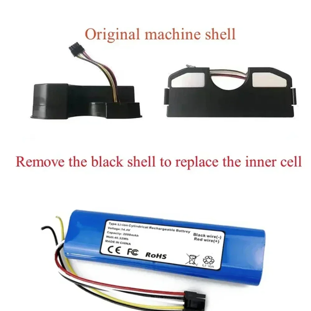 14.4 V 12800 mAh CECOTEC CONGA 3090 3091 3092 1690 1890 2090 Robot Vacuum  Cleaner Battery Pack Replacement Accessories - AliExpress