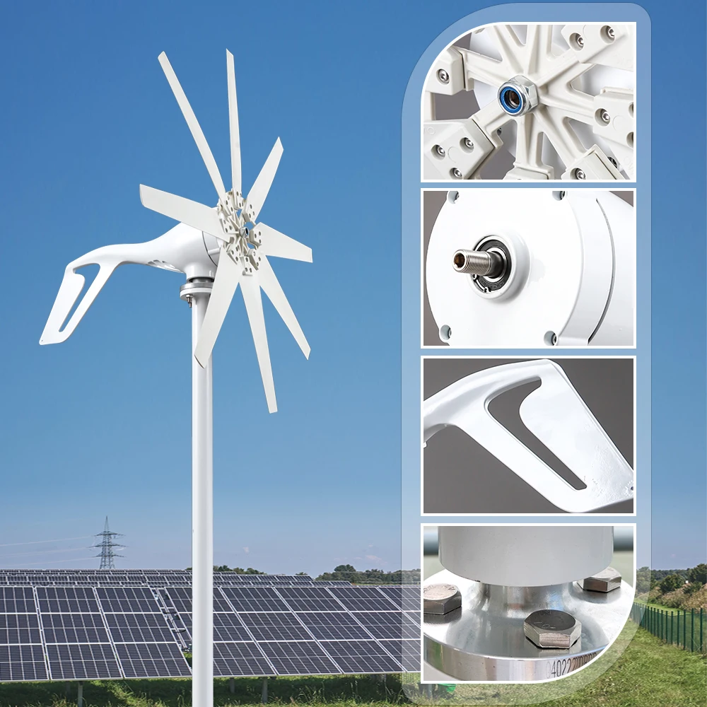 2000W 3000W Dynamo Wind Turbines Power Generator 2KW 3kw 12v 24v 48v With MPPT Charge Controller RV Yacht Farm Small  Home Use