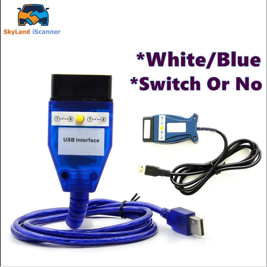 BMW K + DCAN USB 인터페이스 진단 도구, OBD2 USB 케이블, BMW E46 K + CAN K CAN FTDI 칩 OBD2 스캐너